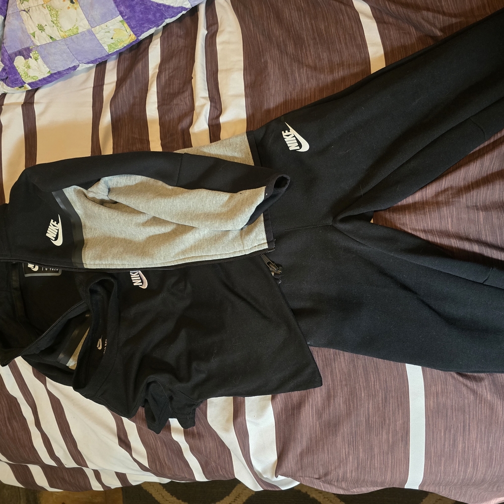 Nike Black and Gray Tracksuit